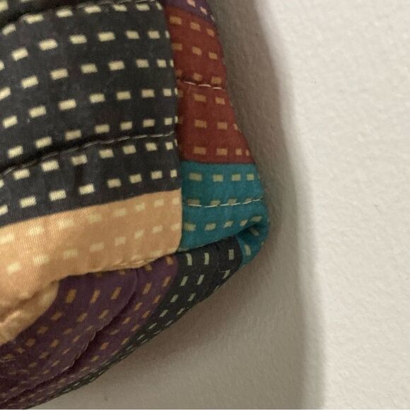 RAINBOW Quilted Small Tote Bag Lined with Straps 11 x 8 x 3 inches - Picture 5 of 11